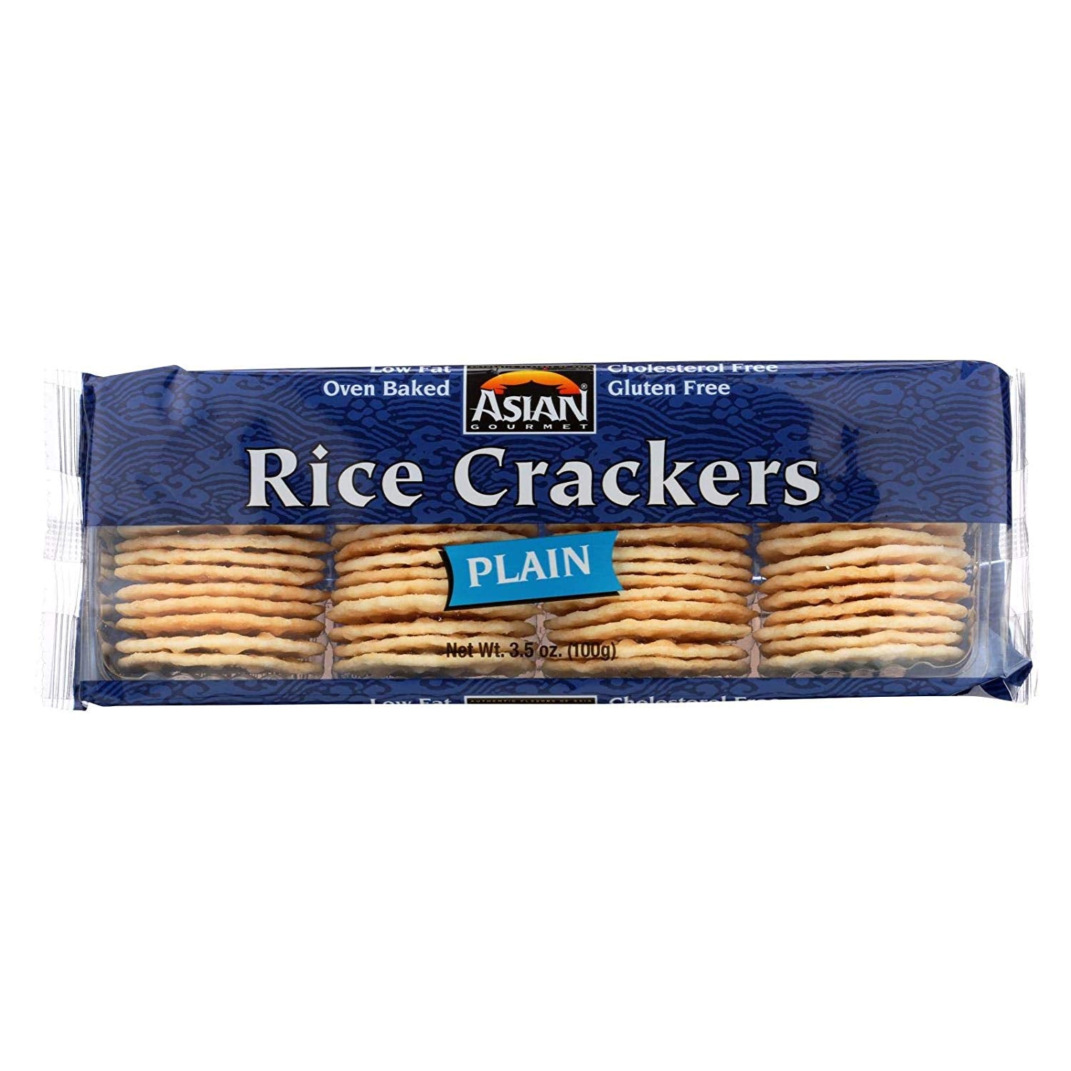 bvi>Asian Rice Crackers Plain - 3.5 oz, (100 g )