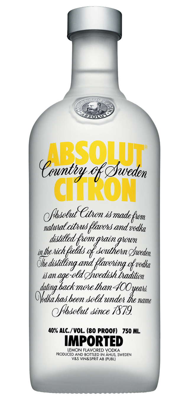 bvi>Absolut Citron Vodka -  750 ml