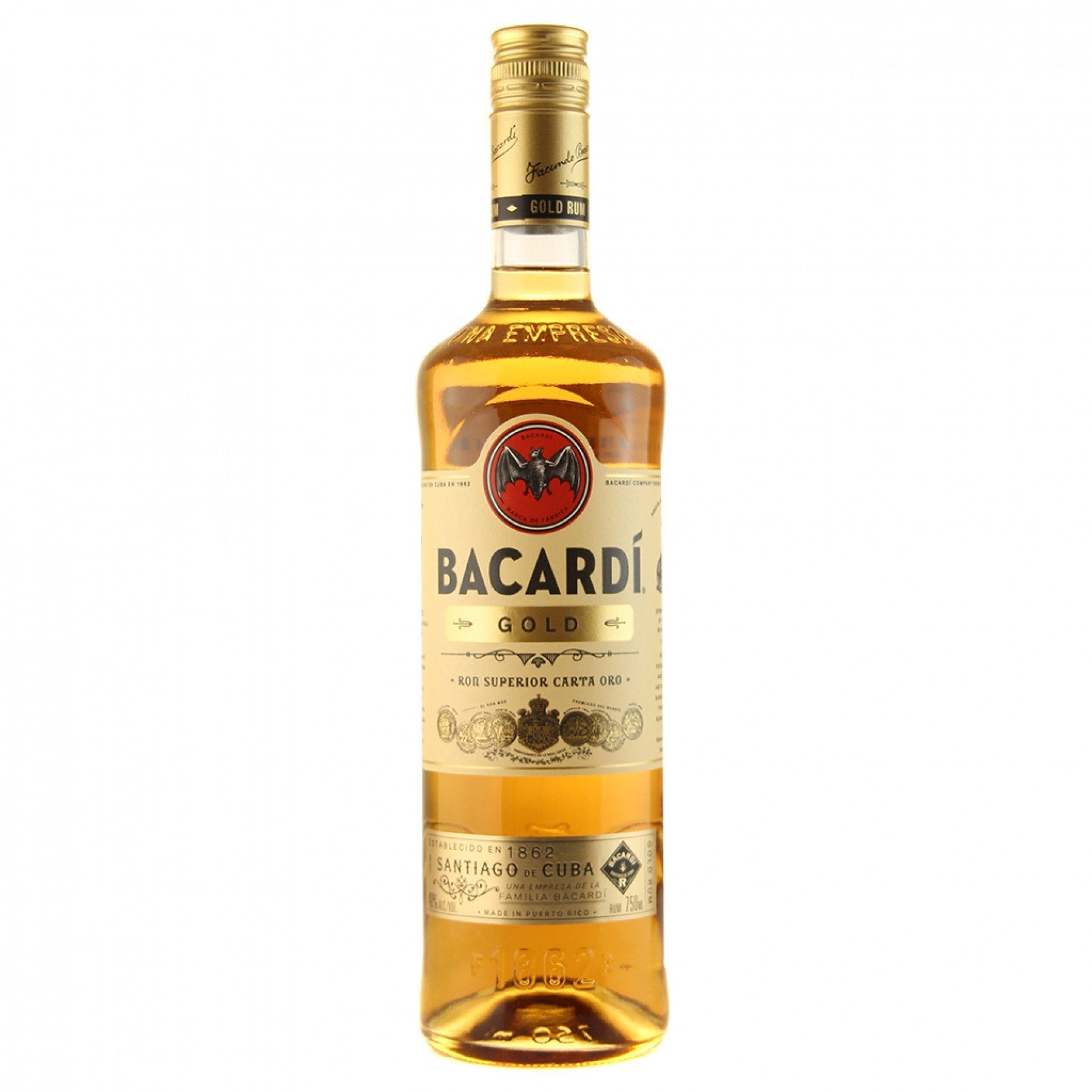 bvi>Bacardi Gold Rum - 750 ml ( Puerto Rico )