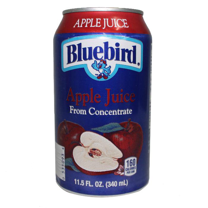 bvi>Bluebird Apple Juice - 12 oz can, single