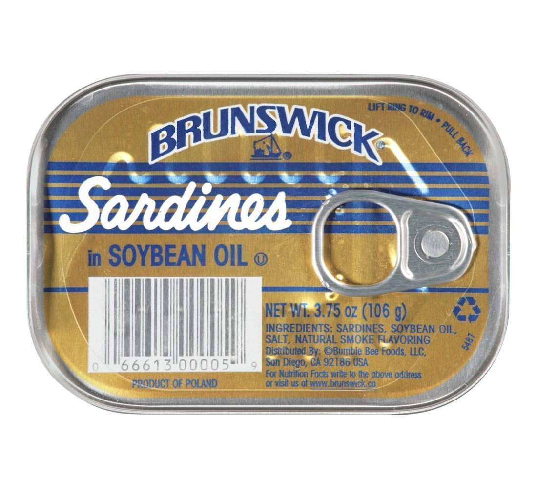 bvi>Brunswick Sardines Fillets In Soya Oil - 106 g