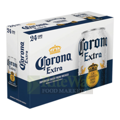 bvi>Corona Extra Beer -  12 oz (355 ml) cans, 24 Pack