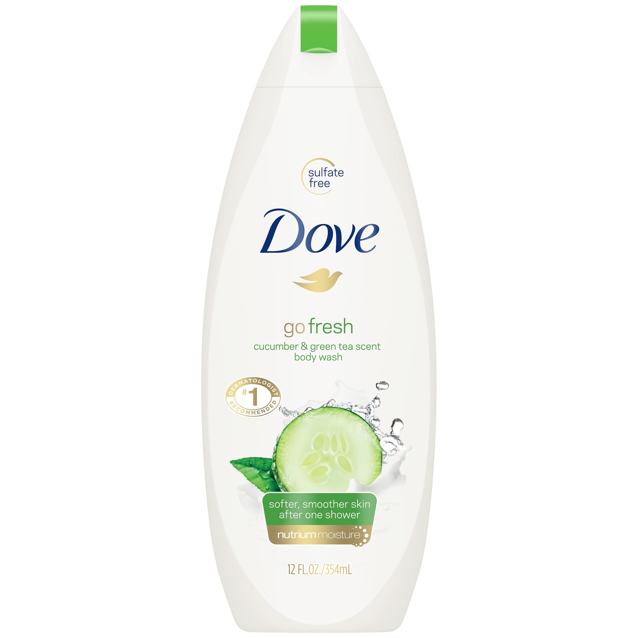 bvi>Dove Body Wash, Cucumber and Green Tea- 12 oz (354 ml)