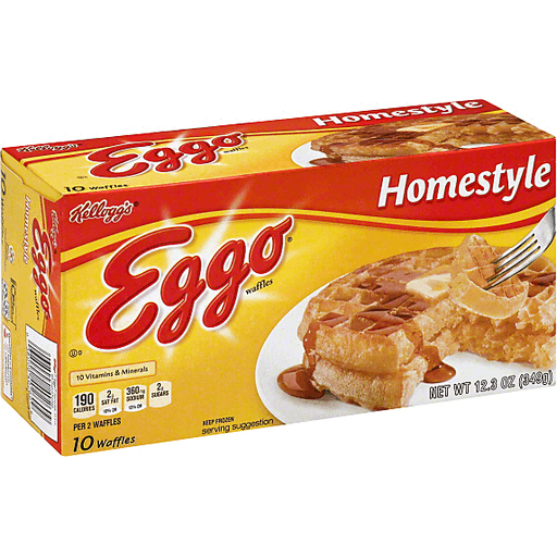 bvi>Kellogg's Eggo Waffles Homestyle - 12.3 oz ( 349 g ) 10 cnt