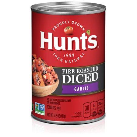 bvi>Hunts Diced Tomatoes, Roasted Garlic - 14.5 oz (411 g)