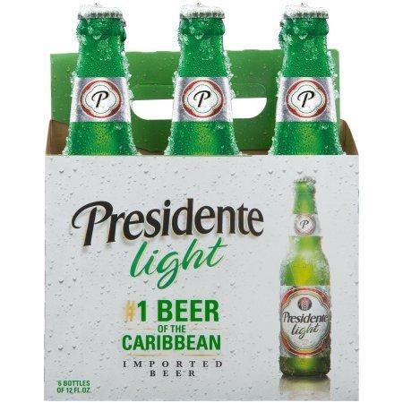 bvi>Presidente Light Beer, 12 oz ( 355 ml ) bottles, 6 pkt