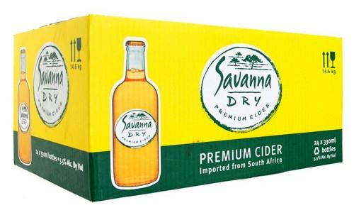 bvi>Savanna Dry Premium cider, 24 pack