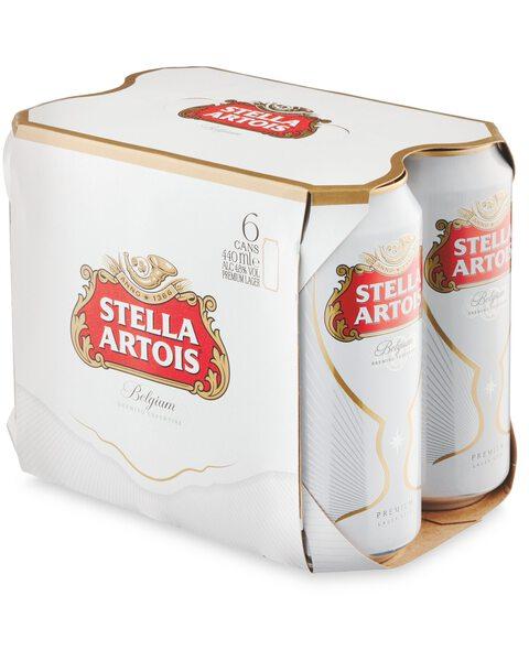 bvi>Stella Artois Beer, 6 pack 11.5 oz (330 ml) cans